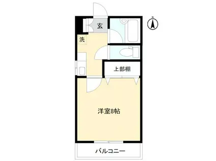 カーサ・トレビ(1K/3階)の間取り写真