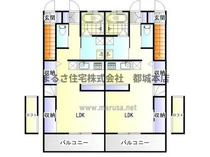 エムズ高木(ワンルーム/1階)の間取り写真