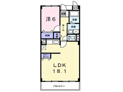 グランド・メール(1LDK/5階)の間取り写真