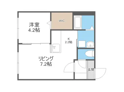 ディアコート南郷19(1LDK/3階)の間取り写真