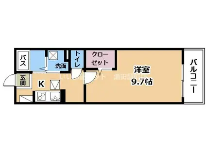 パティオ・デ・マルタ(1K/1階)の間取り写真