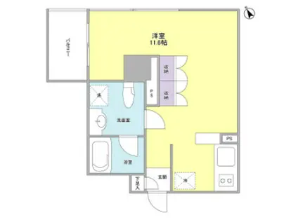 ルモーデセンター北(ワンルーム/5階)の間取り写真