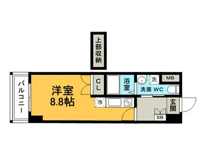 CLUB ORIENT NO72(1K/11階)の間取り写真