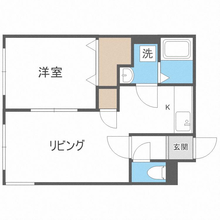 ENCHAN-THE(1LDK/1階)の間取り写真
