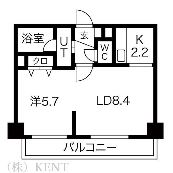 MYプラザ円山公園(1LDK/3階)の間取り写真