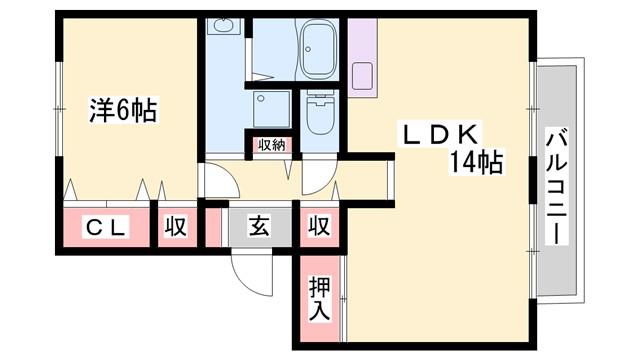フレマリール双葉(1LDK/2階)の間取り写真