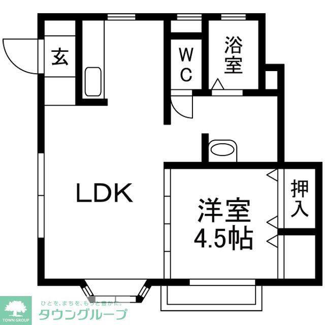 コンシャスII(1SLDK/2階)の間取り写真