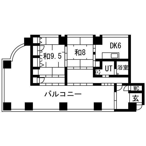 エムワイビル(2DK/4階)の間取り写真