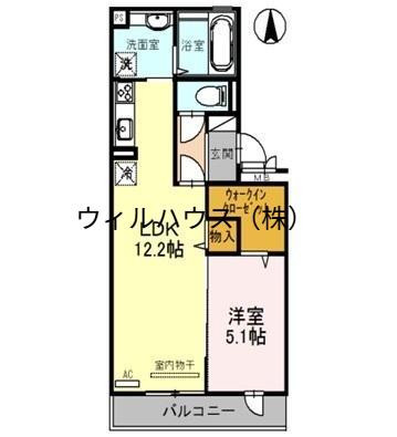 GRANFIRST(1LDK/1階)の間取り写真