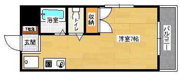 信和ビル(ワンルーム/4階)の間取り写真