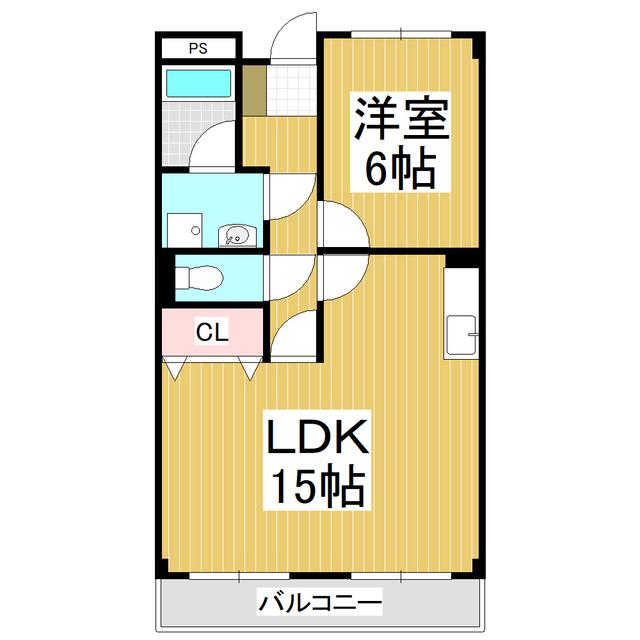 LIMPIAベルフラワー藤森(1LDK/2階)の間取り写真