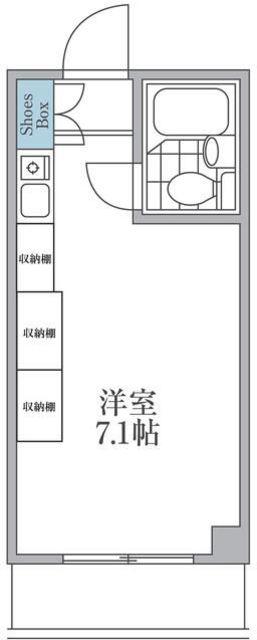 PARK TERRACE相模原(ワンルーム/4階)の間取り写真