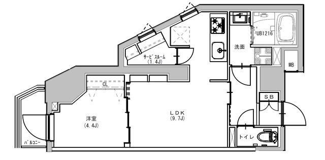 S-RESIDENCE浅草FIORE(1SLDK/3階)の間取り写真