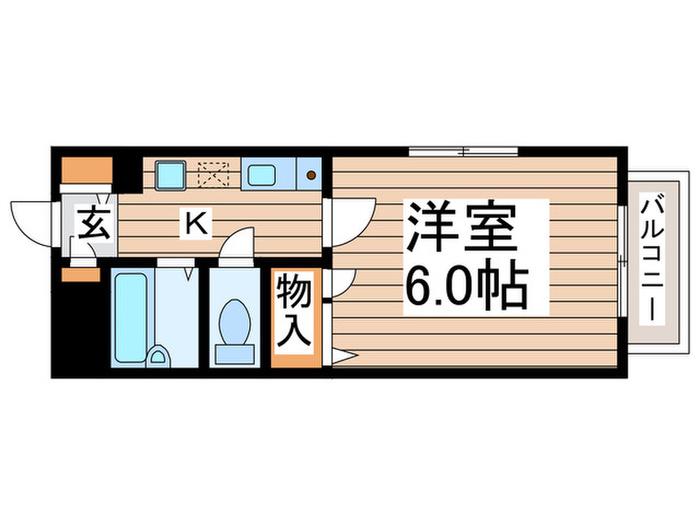 フルハウス(1K/1階)の間取り写真