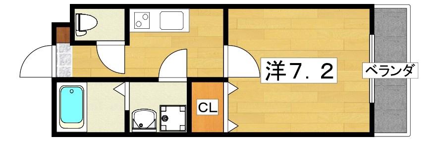 プレゾン(1K/1階)の間取り写真