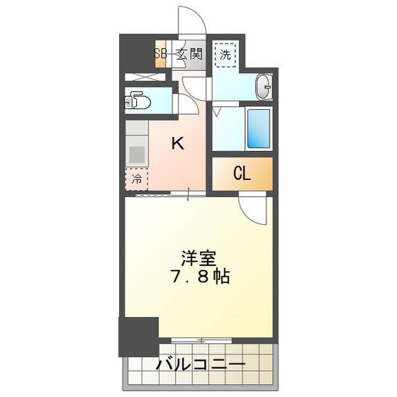 S‐RESIDENCE四日市安島ALOGGIO(1K/10階)の間取り写真