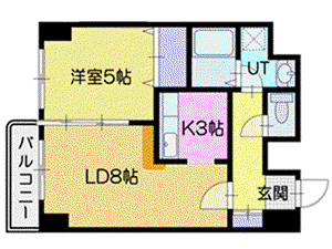 ブリッジひばりが丘(1LDK/2階)の間取り写真