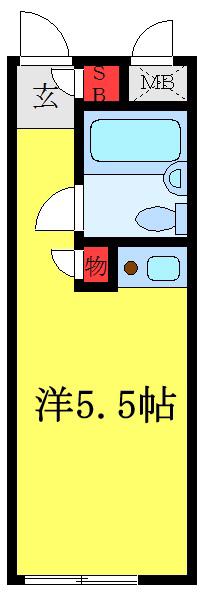 扶桑ハイツ池袋(ワンルーム/4階)の間取り写真