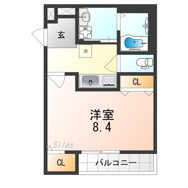 フジパレス南清水町サウス(1K/3階)の間取り写真
