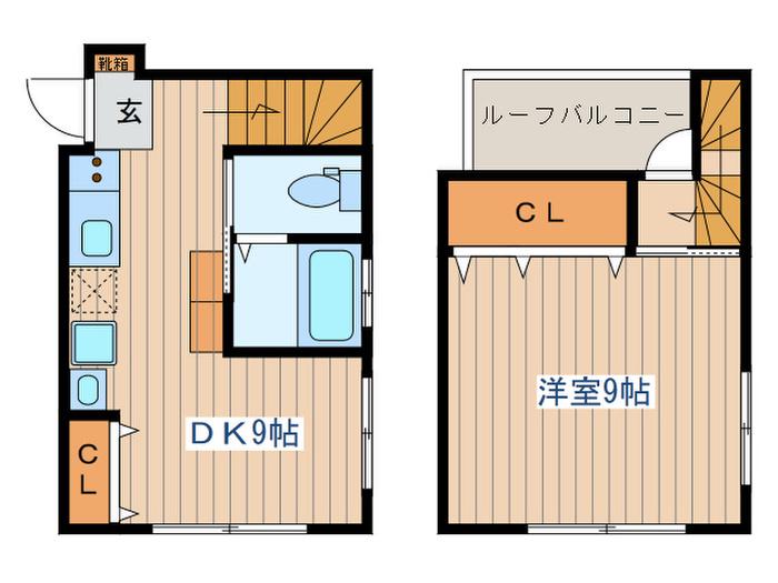 アクティ阿佐が谷(1DK/2階)の間取り写真
