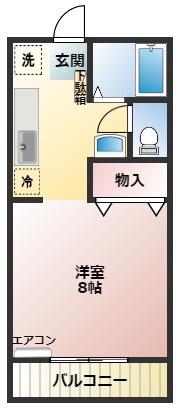 メゾンドミイコ(ワンルーム/1階)の間取り写真