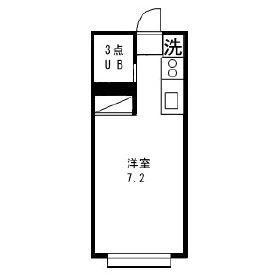 ツインハイツ秋山2(ワンルーム/2階)の間取り写真