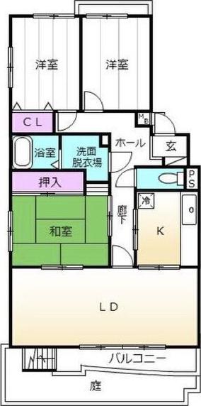 ファミリーワールド(3LDK/1階)の間取り写真