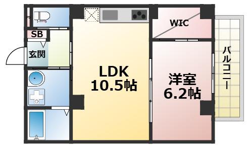 紀州プレイスタマツクリ(1LDK/4階)の間取り写真