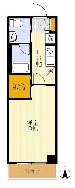 エスポワール(1K/5階)の間取り写真