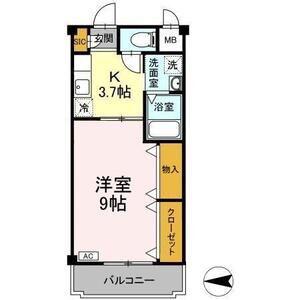 エトワール本陣(1K/3階)の間取り写真