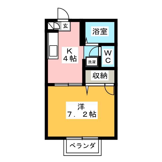 コンフォール・ユウ(1K/1階)の間取り写真