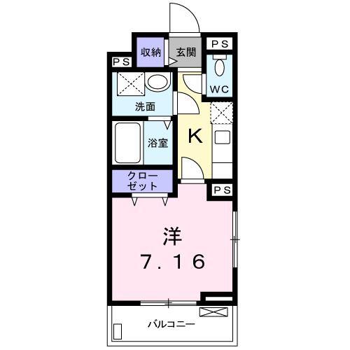 グラン トレゾールII(1K/3階)の間取り写真