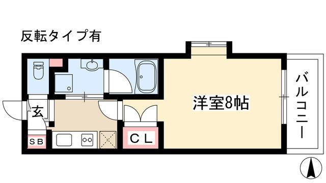 タウンライフ本郷駅前(1K/1階)の間取り写真