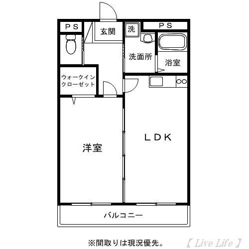 アレグロ(1LDK/3階)の間取り写真