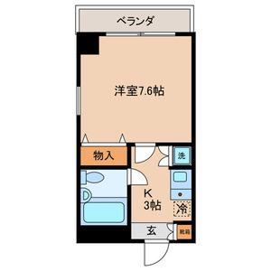 ベルテ雅(1K/4階)の間取り写真