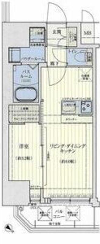 スワンズシティ神戸湊川II(1LDK/7階)の間取り写真