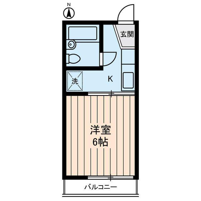 大島コーポラス(1K/2階)の間取り写真