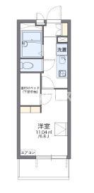 レオパレスMSハイツ(1K/2階)の間取り写真