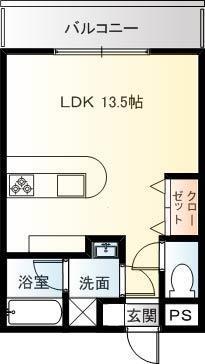 京町キングダム(ワンルーム/2階)の間取り写真