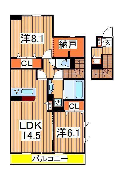 なんてんの郷3(2SLDK/2階)の間取り写真