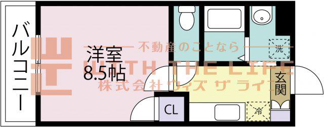 コンフォールHI(1K/3階)の間取り写真