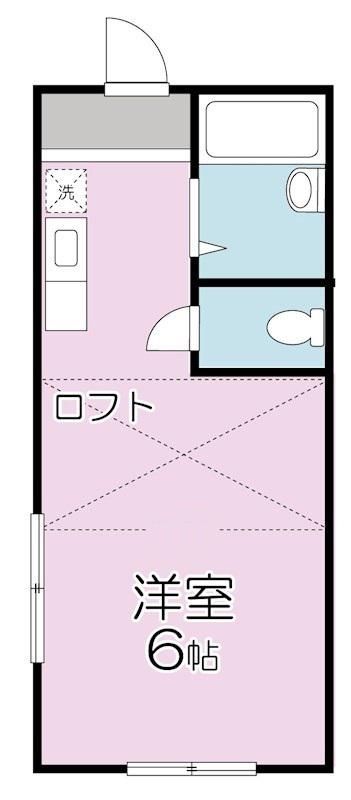 サニーコート(ワンルーム/2階)の間取り写真