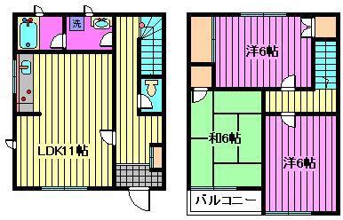 ファリーナ933 F棟(3LDK/1階)の間取り写真