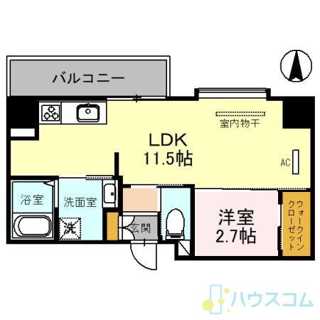 グランコート茨木永代町(1LDK/3階)の間取り写真