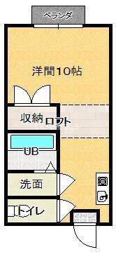 エクセレント久喜(ワンルーム/2階)の間取り写真