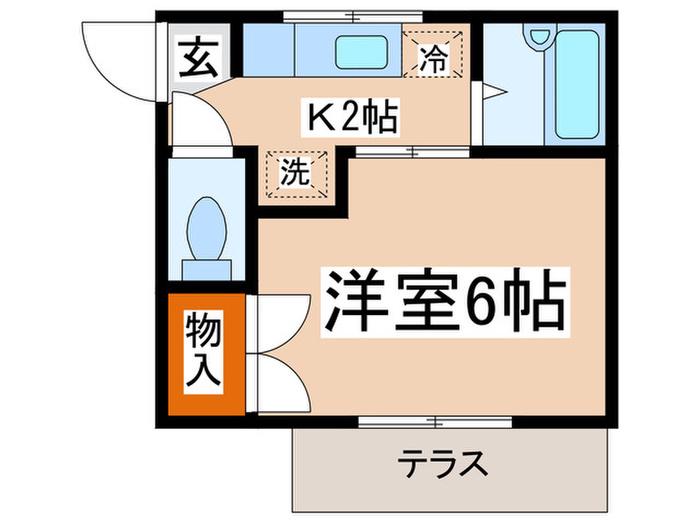 ハイムモナリザ(1K/1階)の間取り写真