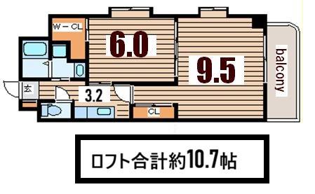 第25やたがいビル(2K/5階)の間取り写真