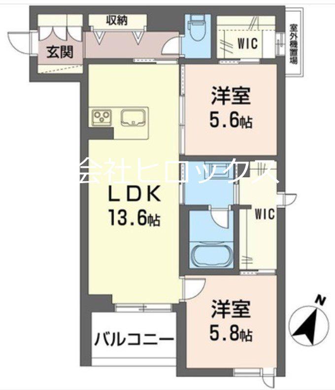 ラピス ラズリ(2LDK/3階)の間取り写真