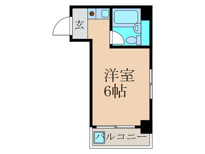 イオス御影(ワンルーム/3階)の間取り写真