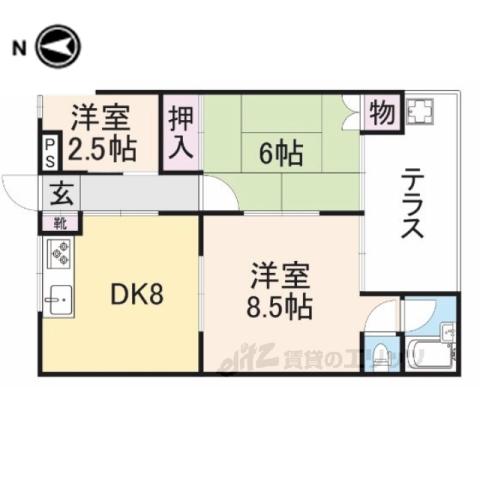 ルネ真菅(3DK/1階)の間取り写真